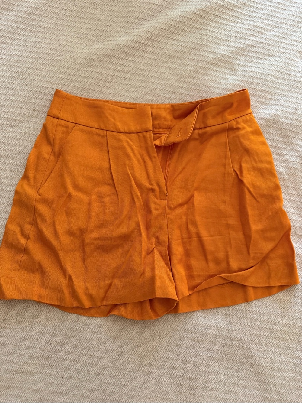 High-Waist Orange Pumkin Halloween color Women's Tailored Shorts